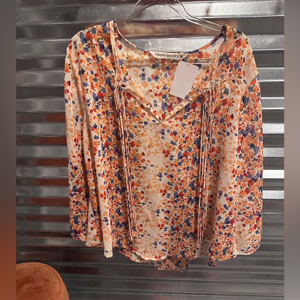 Hippie Laundry Women's Floral Top - Multicolor size large